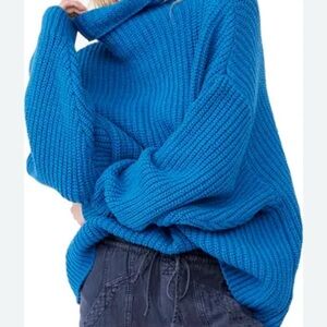 Free People Blue Knit Sweater